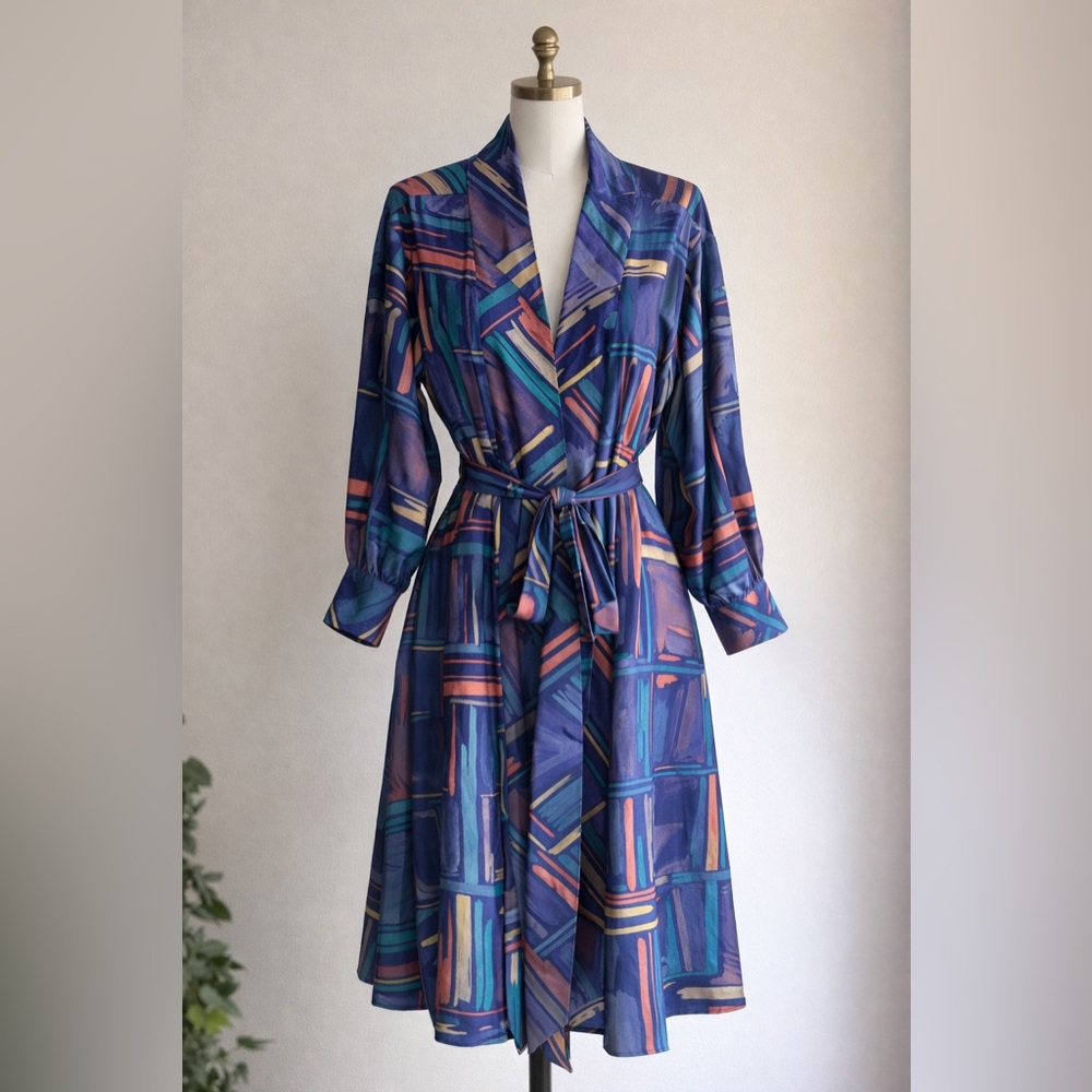 Multicolor Abstract Patterned Women's Dress